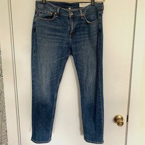 Rag & Bone Dre Cropped Low-Rise Slim Boyfriend Jeans Size 29